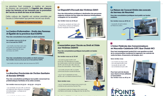Points d'accès au droit en province Sud 2/2