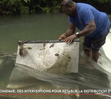 À Poindimié, des travaux pour rétablir la distribution d'eau potable